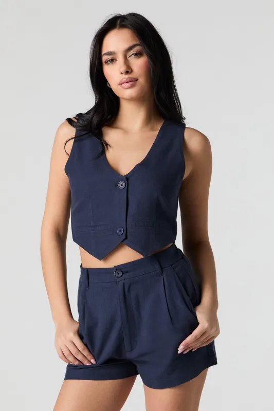 Robe-short en mélange de lin sold by Urban Planet