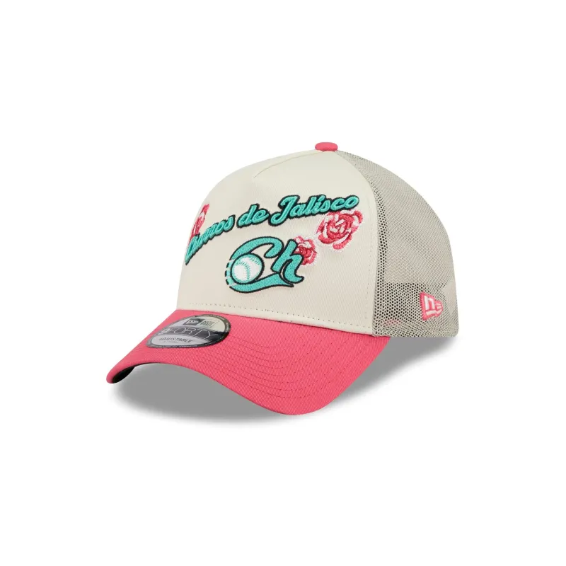 Charros de Jalisco Two-Tone Pink Rose 9FORTY A-Frame Snapback Hat sold by New Era