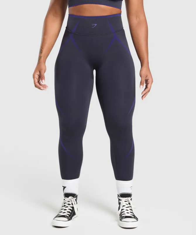 Gymshark Apex Lift Seamless Leggings - Heavy Blue/Cobalt Purple sold by Gymshark