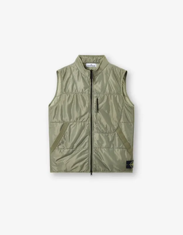 Stone Island Green Run-Proof Nylon Mesh-TC Gilet sold by Zoo Fashions