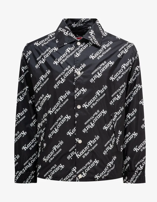 Kenzo by Verdy Black All-Over Logo Windbreaker sold by Zoo Fashions