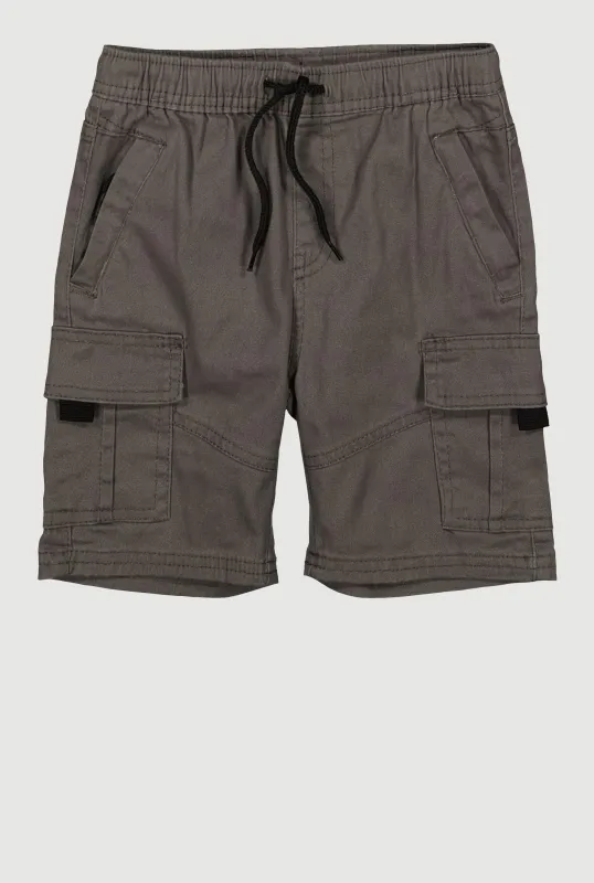 Little Boys Drawstring Waist Cargo Pocket Shorts sold by Rainbow