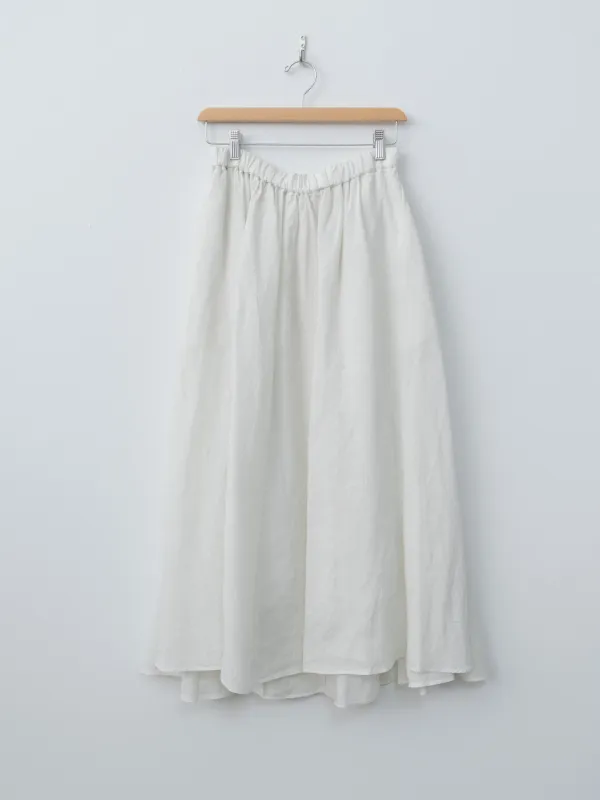 Natural Dyed Linen Lawn Gathered Skirt - Off White Mint sold by Namu Shop