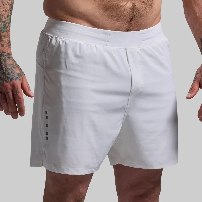 Men's Endurance Short w/ Compression (White) sold by Born Primitive