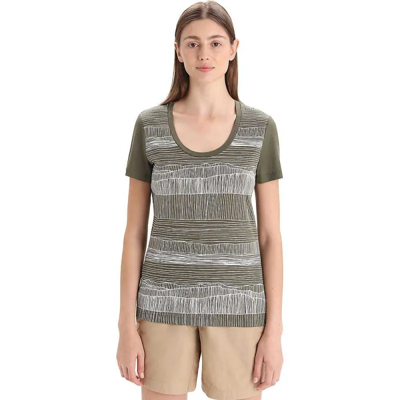 Icebreaker Womens Tech Lite II SS Scoop Tee - Reflection Lines sold by Out&Back Outdoor