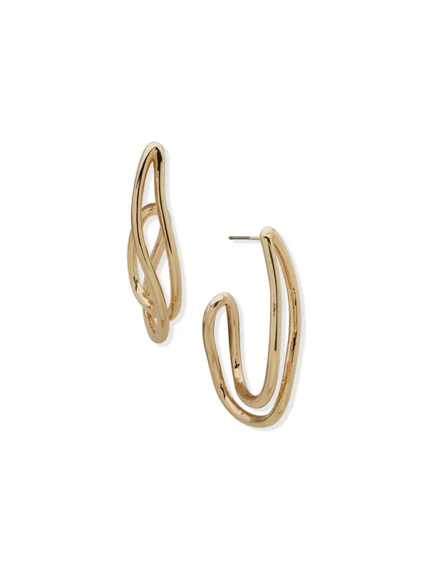 Open Twisted C Hoop Earring sold by Anne Klein