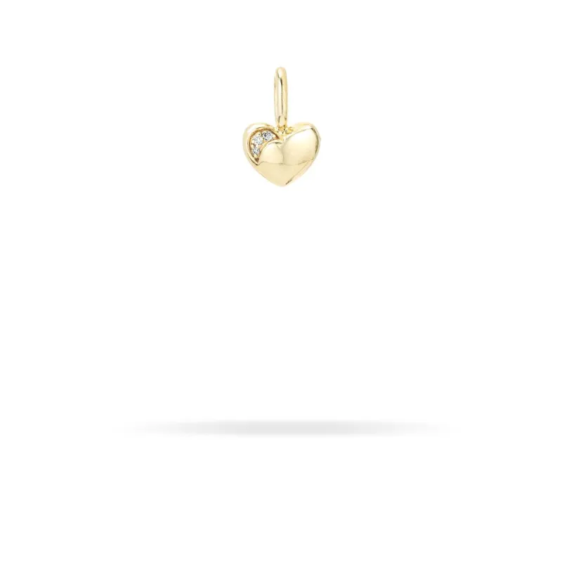 Diamond Puffy Heart Mini Charm  (Just Bead) sold by Adina Reyter