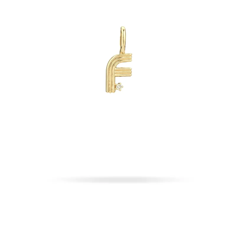Groovy Diamond Initial Mini Charm F sold by Adina Reyter