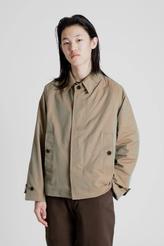 Solar Twill Balmacaan Half Jacket - Cappuccino sold by Wallace Mercantile