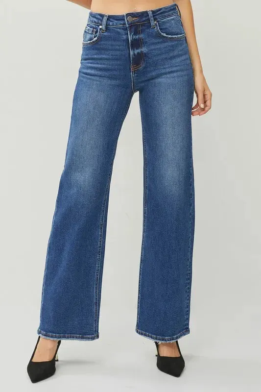 RISEN High Rise Straight Jeans sold by Charming Charlie