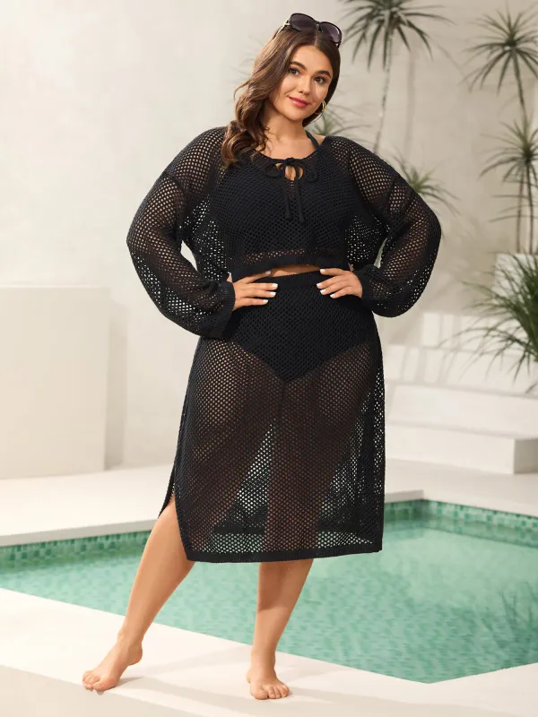 Two-Piece Cut-Out Swim Cover-Up sold by Bloomchic