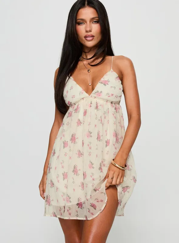 Matea Mini Dress Multi Floral sold by Princess Polly