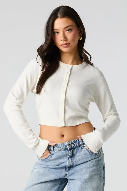 Cropped Knit Cardigan sold by Urban Planet