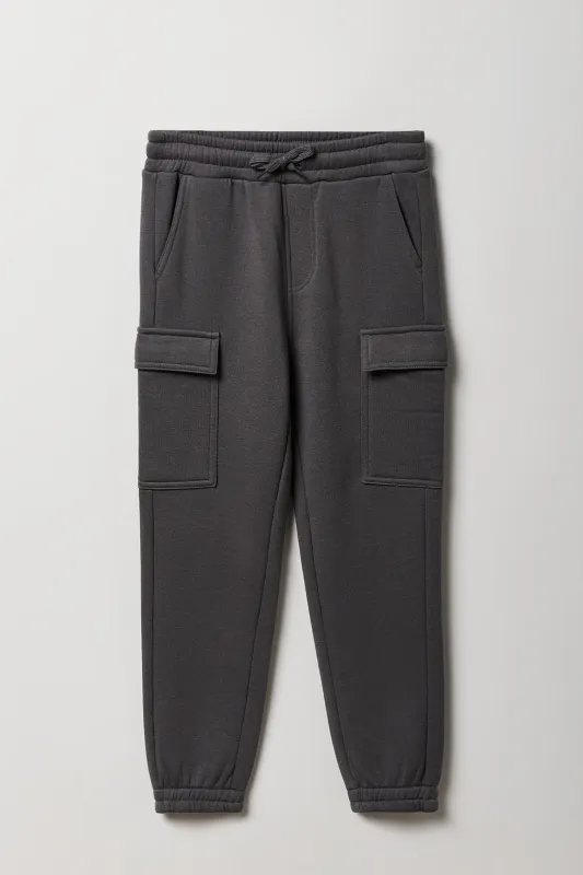 Boys Classic Fleece Cargo Jogger sold by Urban Planet