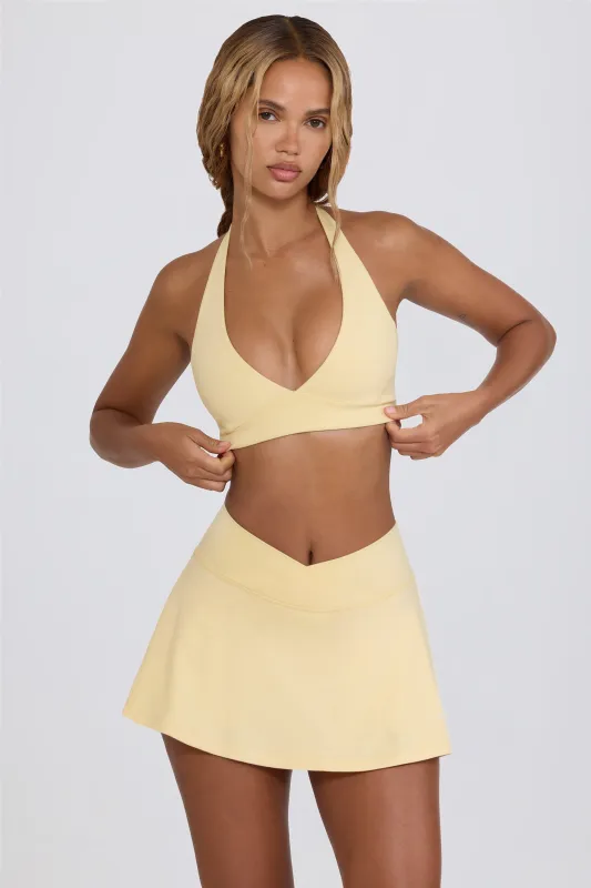 Crossover Mini Skort in Lemon Marl sold by Bo + Tee