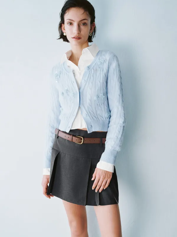 Flower Decor Knitted Cardigans sold by Urban Revivo