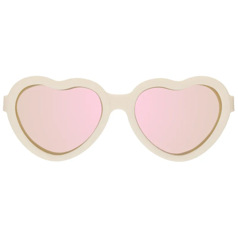 Sweet Cream Heart Mirrored Lense Sunglasses sold by Meri Meri