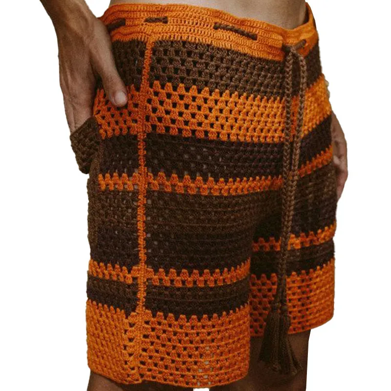 Men's Summer Fashion Hollow Breathable Knitted Shorts MTA2277D3P sold by Manly