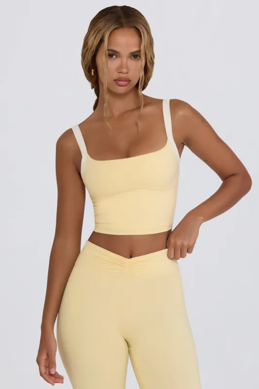 Cropped Tank Top in Lemon Marl sold by Oh Polly