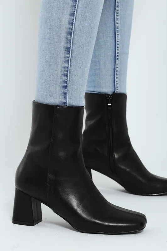 Square Toe Chelsea Boot - Black sold by Edgars