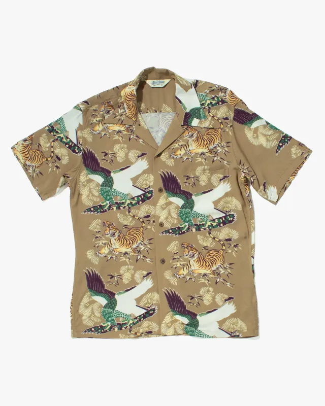 Japanese Repro, Short Sleeve Aloha Shirt, Non Stock, Tigers and Eagles - M sold by Kiriko
