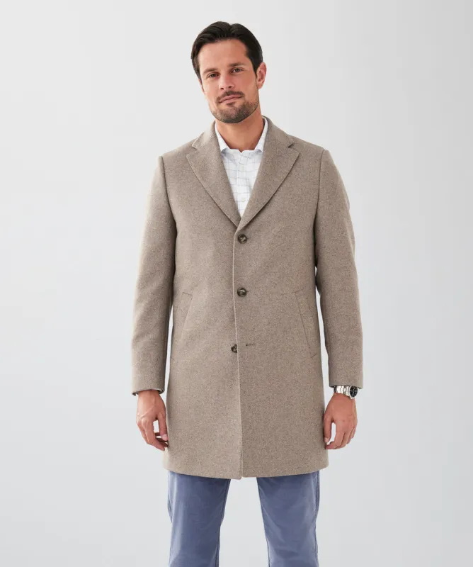 Collins Overcoat - Taupe sold by GAZMAN