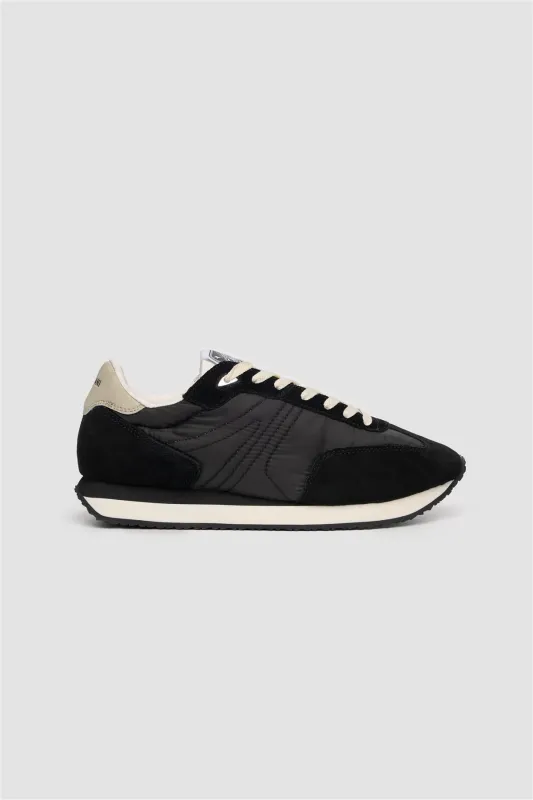 International Runner Black Lightweight Nylon Trainer sold by House of Cavani