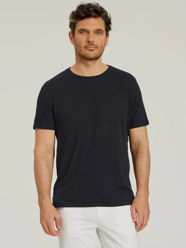Linen Blend Crew Tee sold by Mott & Bow