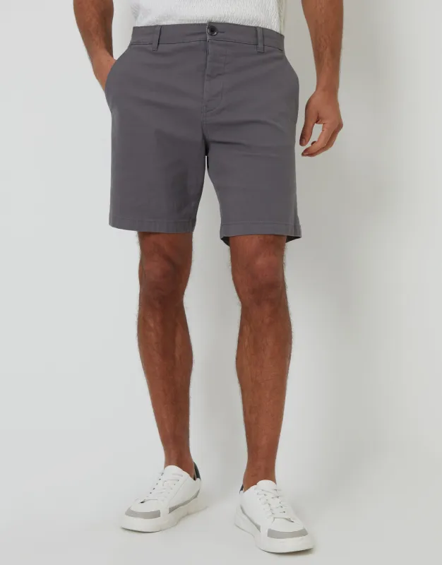 Threadbare Men's Slate Grey Regular Fit Stretch Chino Shorts sold by Threadbare