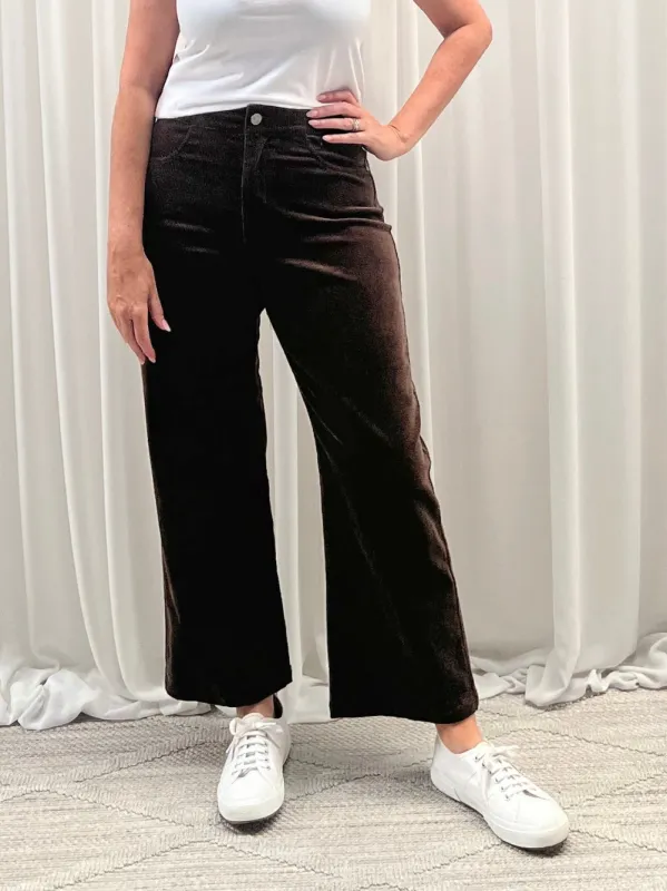 Lucy Stretch Cord Pant - Chocolate sold by RC & Co