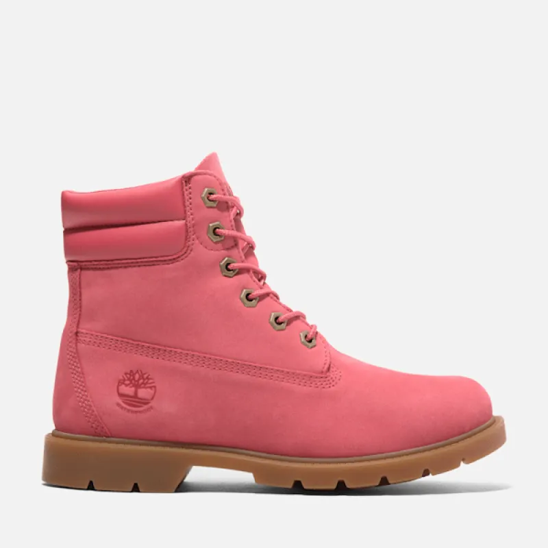 Timberland Women's Linden Woods 6-Inch Waterproof Boot in  Pink Nubuck sold by Timberland