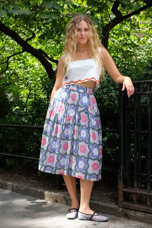 WAVE SKIRT | QUILT FLORAL sold by Rujuta Sheth