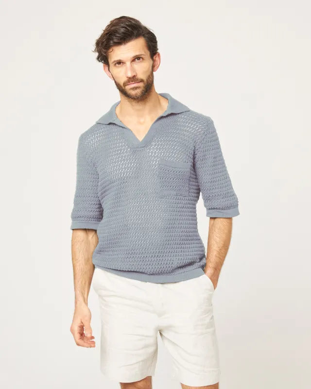 Island Crochet Polo Shirt sold by Peregrine