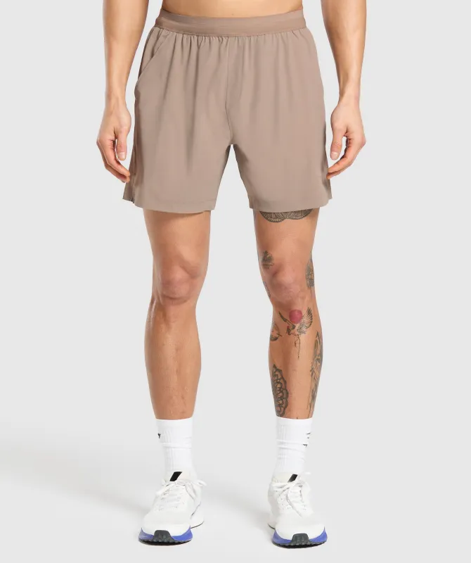 Gymshark Hybrid 6" Shorts - Lifestyle Brown sold by Gymshark
