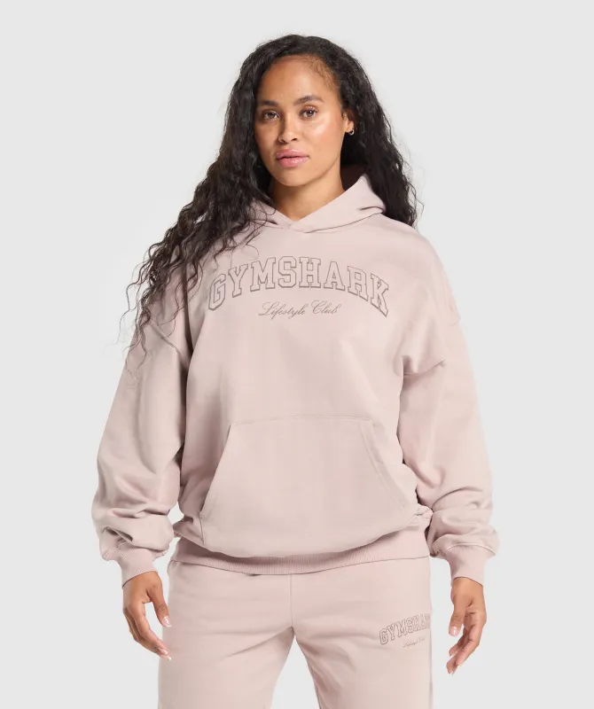 Gymshark Campus Classics Graphic Hoodie - Muted Pink sold by Gymshark