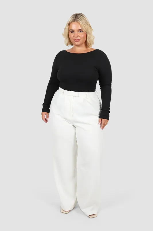 SCOOP BACK BODYSUIT BLACK sold by FAYT The Label