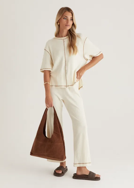 Leila Suede Tote - Tan sold by Gingham & Heels