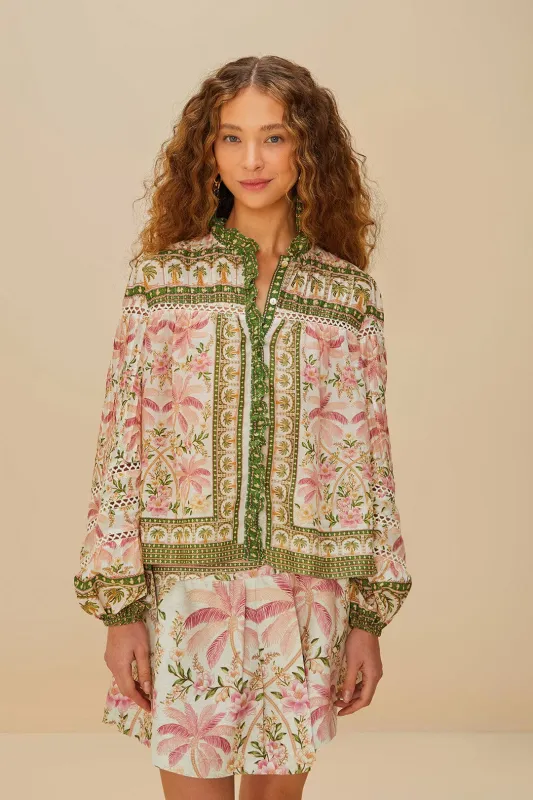 Off-White Palm Dream Blouse sold by FARM Rio