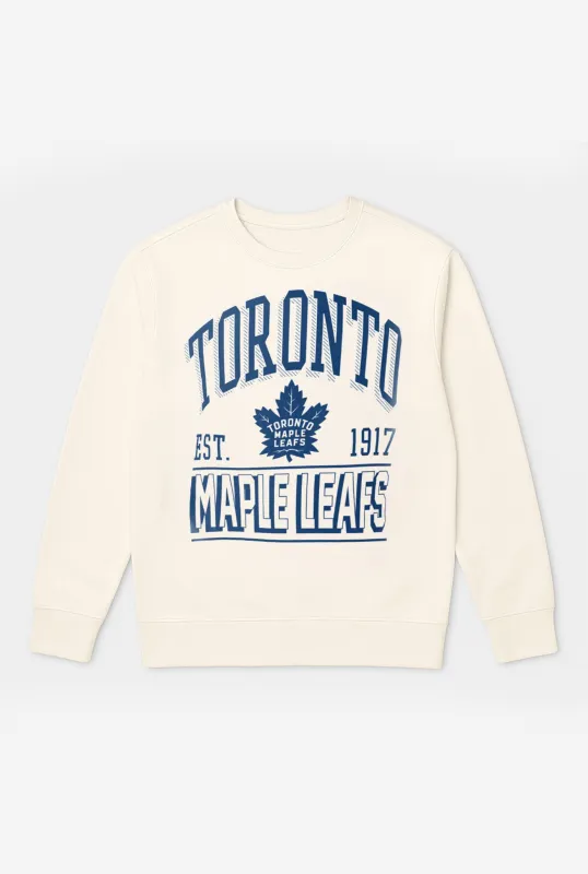 Toronto Maple Leafs Teamwork Crewneck - Ivory sold by Peace-Collective