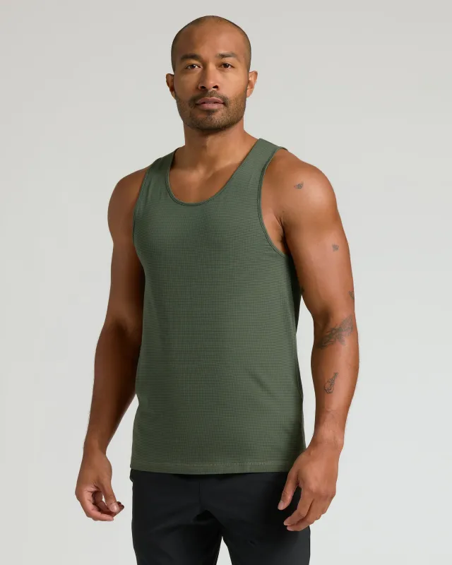 Kelp Sleeveless Active Mesh Tank sold by True Classic