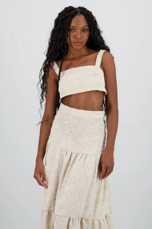 Top crop tirantes textura sold by Shasa