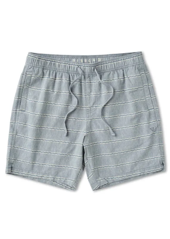 J. Linen Stripe Elastic Eco 18" Walkshort sold by VISSLA