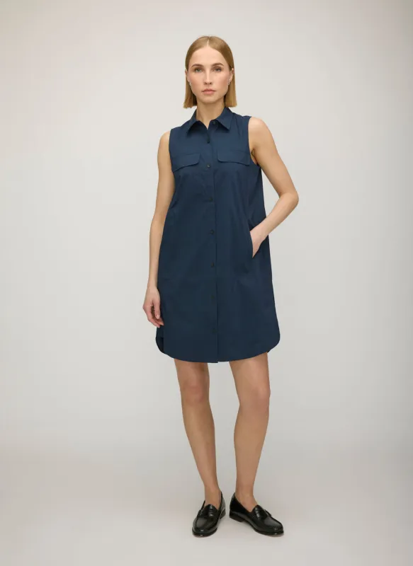 Marseille Sleeveless Shirt Dress sold by Kit and Ace
