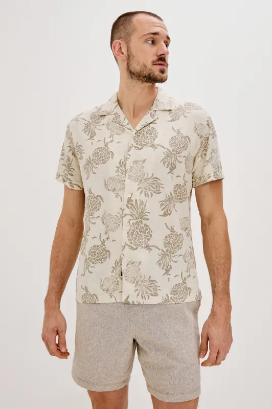 ATLAS SHIRT - PINEAPPLE BLOCK ECRU sold by Rails