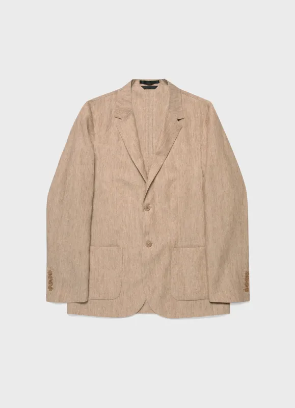 Men's Linen Blazer in Dune Melange sold by Sunspel