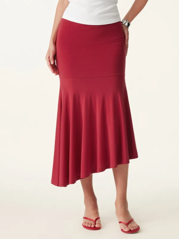 Ultrasoft Silky Midi Pull-on Skirt sold by ogl move