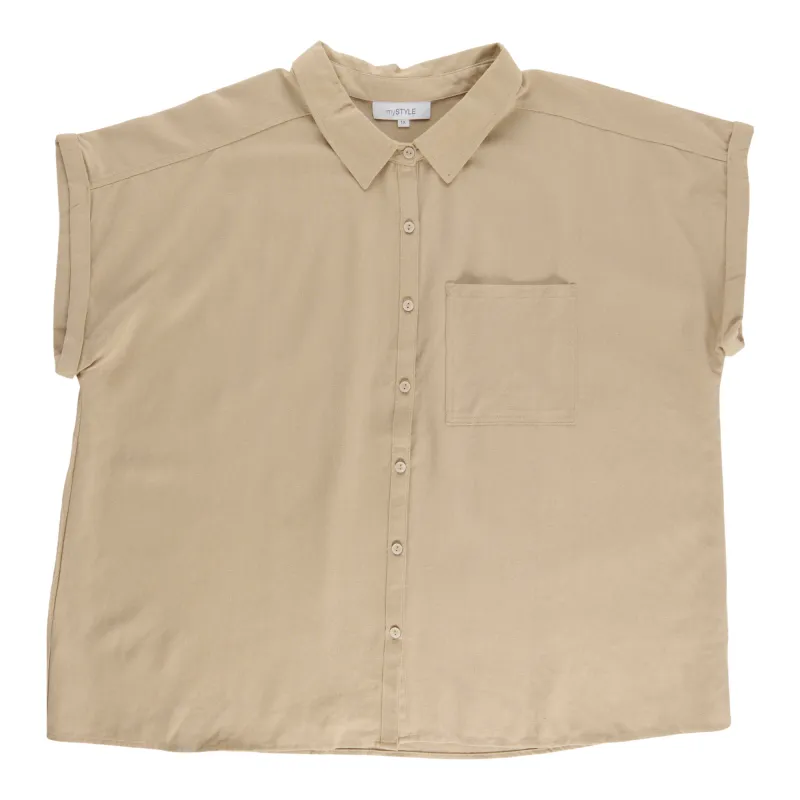 mySTYLE Women's Plus Linen Shirt sold by Giant Tiger