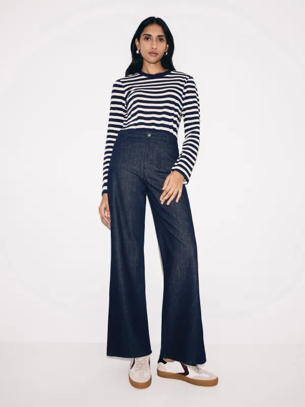 Rhea Patch Pocket Jean | Indigo sold by Jigsaw