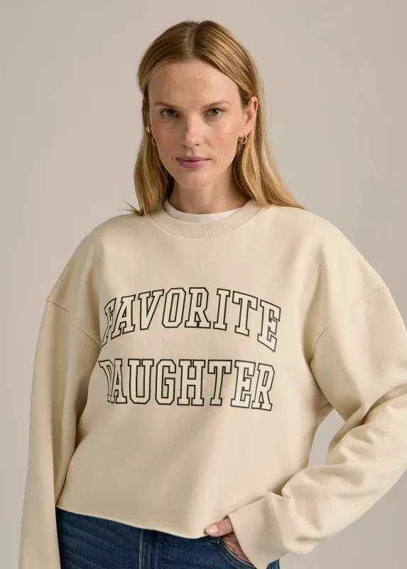 THE CROPPED COLLEGIATE SWEATSHIRT sold by Favorite Daughter