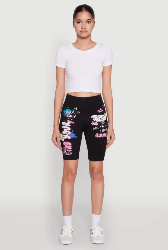 Seamless Graphic Print Bike Shorts sold by Rainbow
